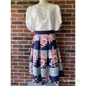 Calvin Klein Off White Blouse Large